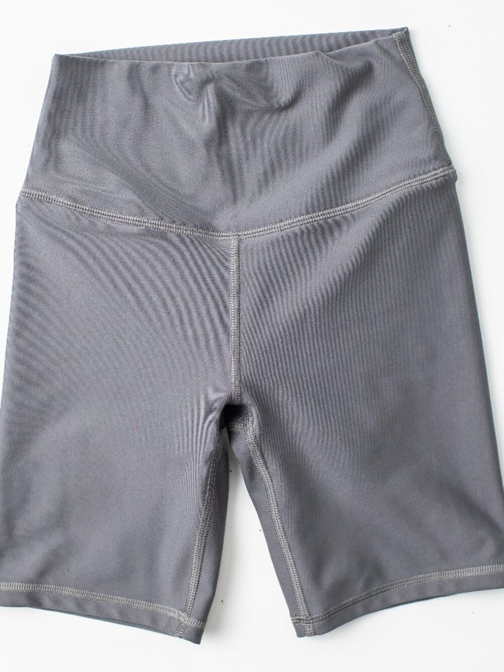 Abercrombie YPB Biker Shorts XXS Gray High Rise Athletic Workout Yoga Stretch - Picture 1 of 5